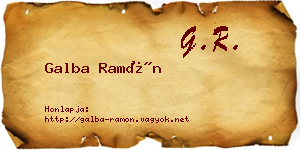 Galba Ramón névjegykártya
